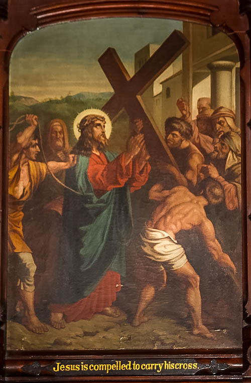 Jesus receives His Cross