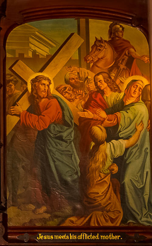 Jesus meets His Mother