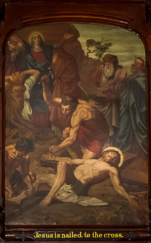 Jesus is nailed to the Cross