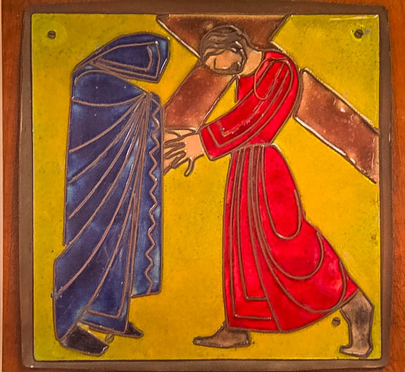 Jesus meets His Mother